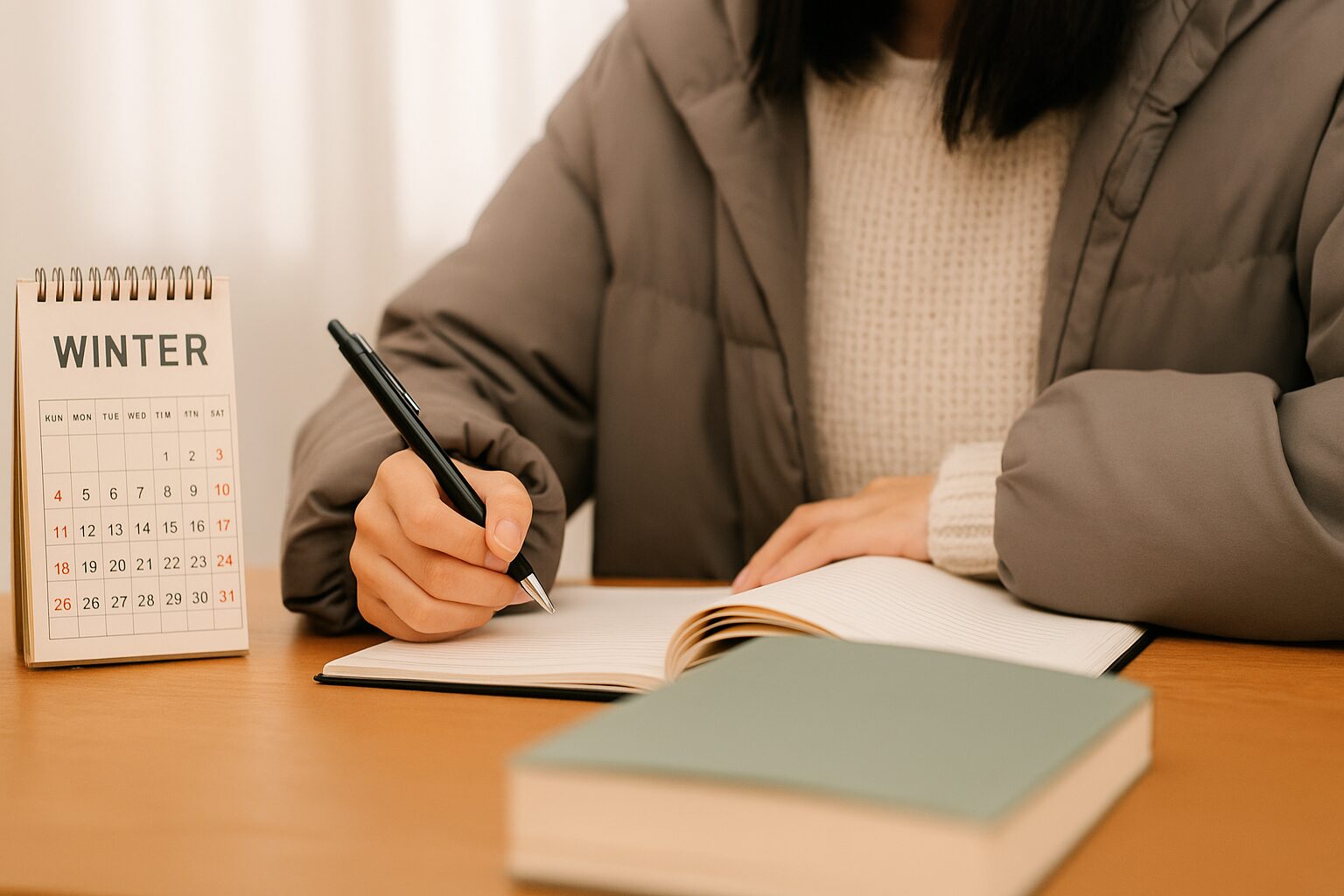 受験勉強をしている中学生の女子の様子