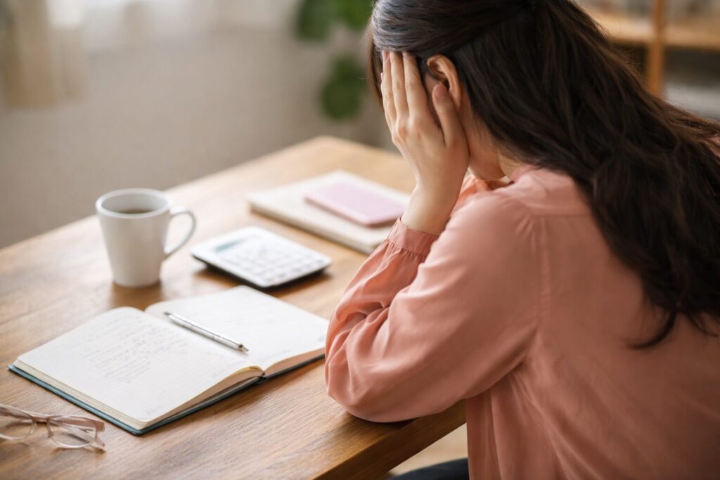 中3受験生の母親が受験直前に悩んでいる画像